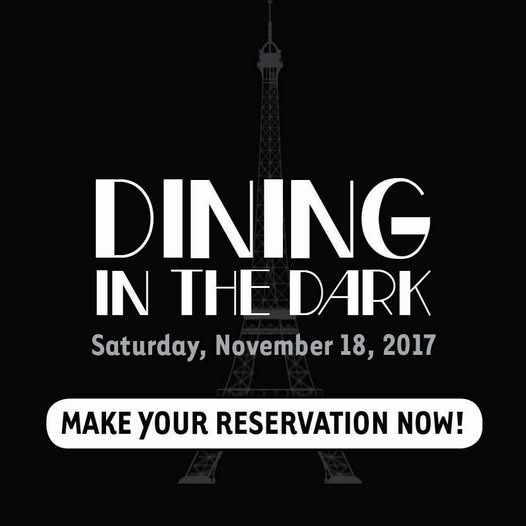 promo image for dining in the dark 2017, a night in paris